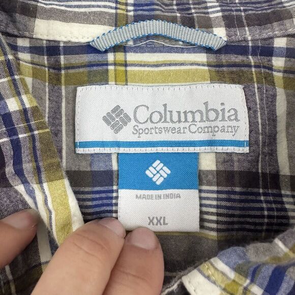 Columbia Men’s Out & Back Long Sleeve Plaid Button Up Shirt Size XXL 2XL AM7242 - Picture 4 of 8